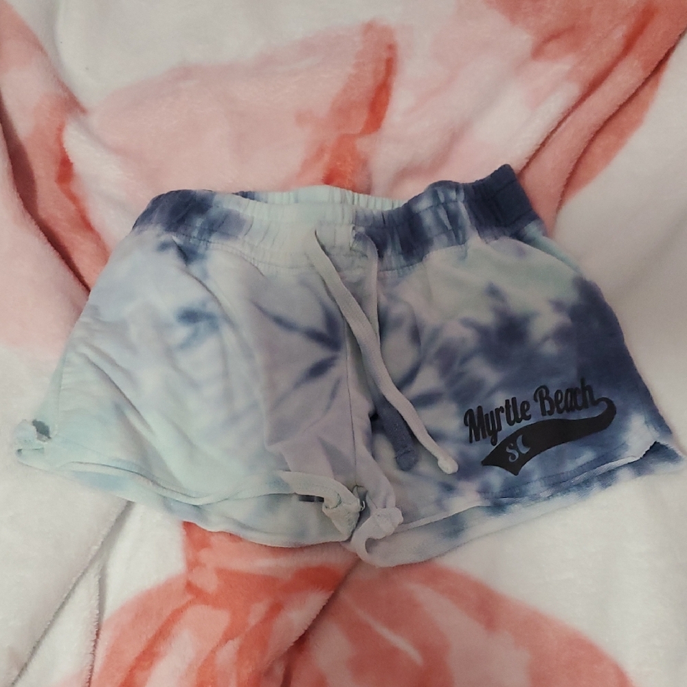 Tie-Dye kid's Shorts - Blue and White